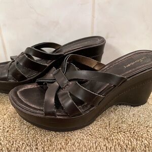 Women's Brown Wedge Sandals